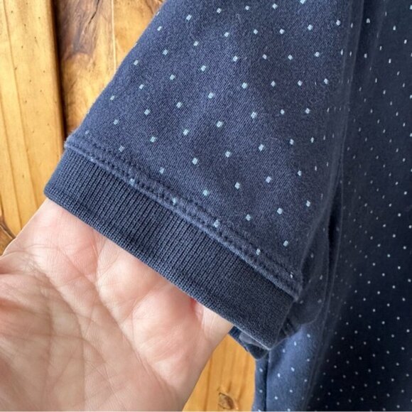 Men’s Banana Republic Navy Blue Pin Dot Golf Shirt - Medium - Picture 5 of 9